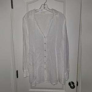 Eileen Fisher White Linen Tunic